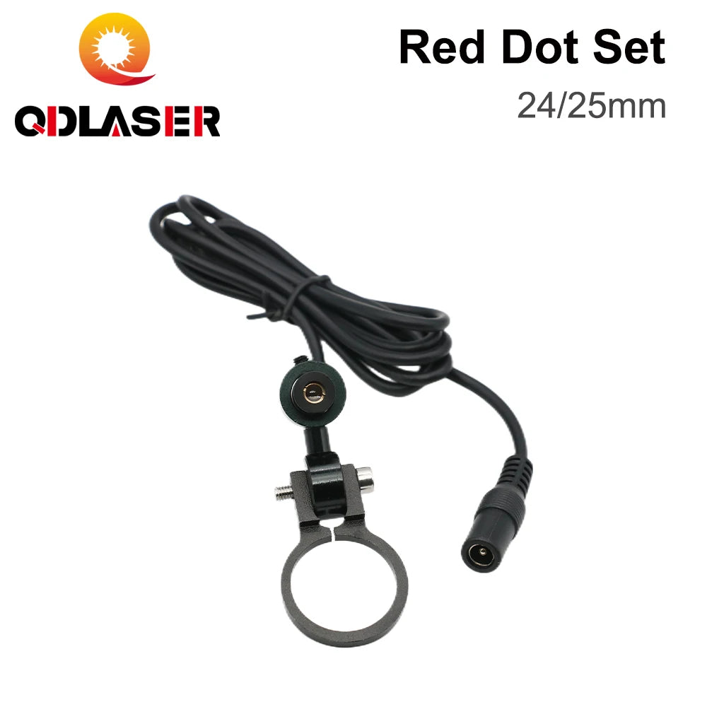QDLASER Red Dot Set Diode Module Red Dot Device Positioning 24/25mm DC 5V for DIY Co2 Laser Engraving Cutting Head
