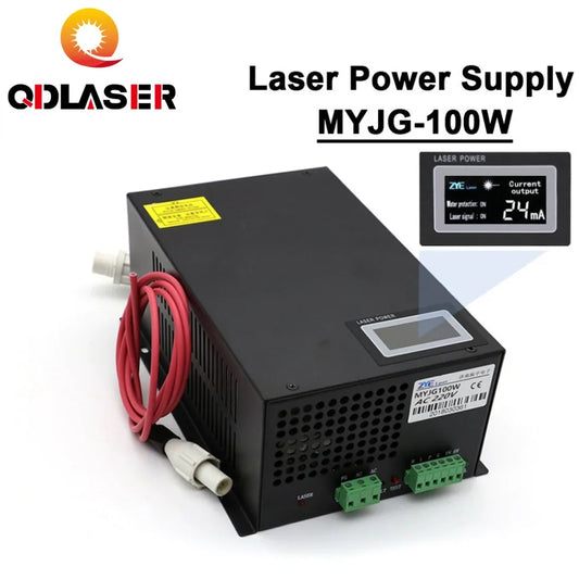 QDLASER MYJG-100 LED 100W Co2 Laser Power Supply for Co2 Engraving & Cutting Machine Laser Tube