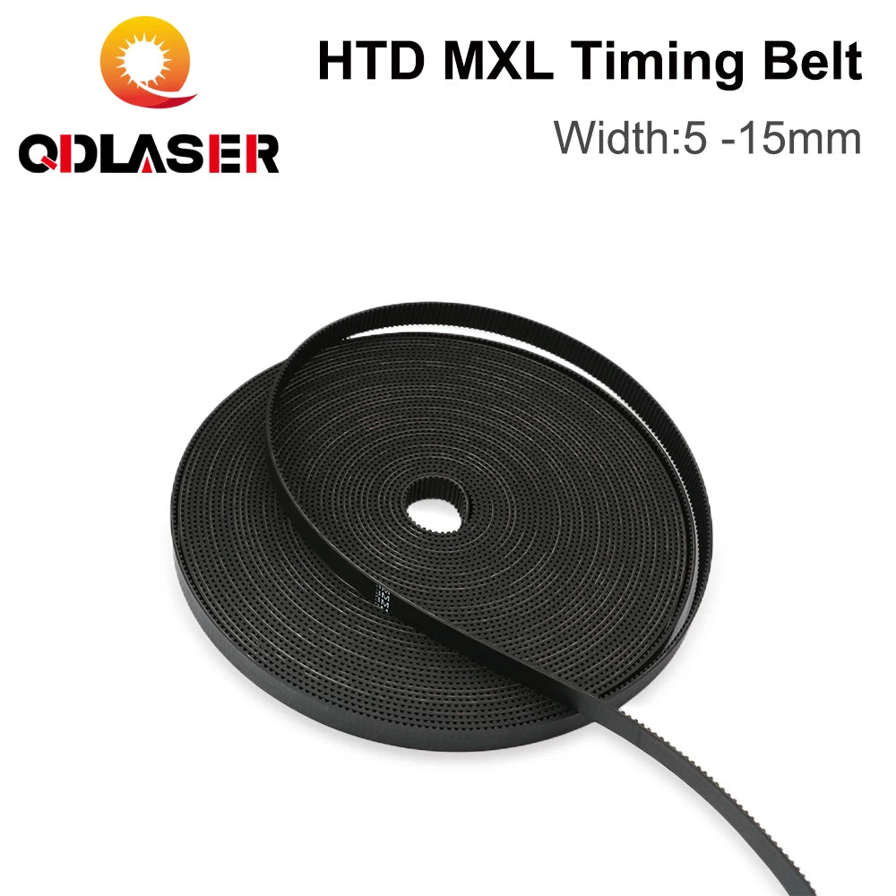 QDLASER MXL Open-Ended Timing Belt Transmission Belts Rubber Width 5mm For Fiber YAG Pully CO2 Laser Engraving Cutting Machine