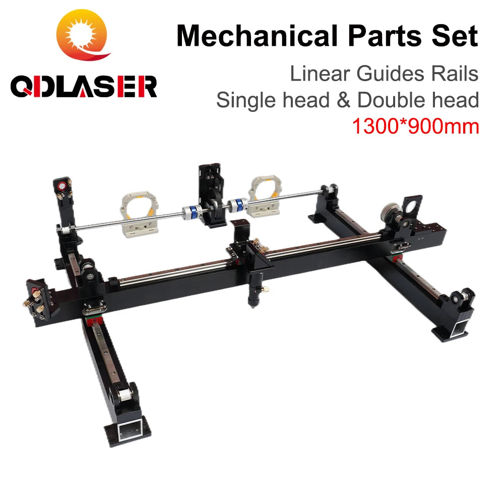 QDLASER Mechanical Linear Guides Rails 1300*900mm Parts Set 1390 Single Double Head Laser Kits Spare Parts DIY CO2 Laser Machine