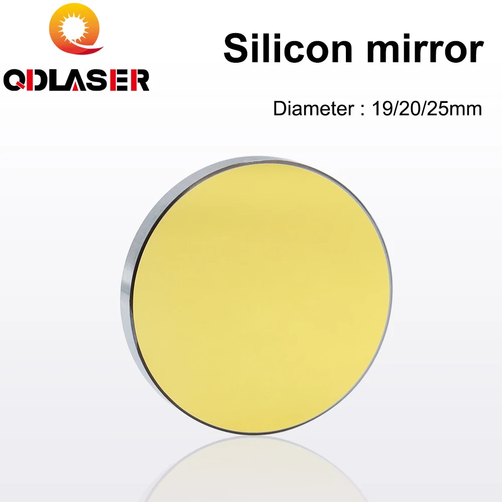 QDLASER High Quality CO2 Laser Si Reflective Mirror Dia19.05 20 25 30 38.1mm Coated Gold for CO2 Laser Engraving Cutting Machine