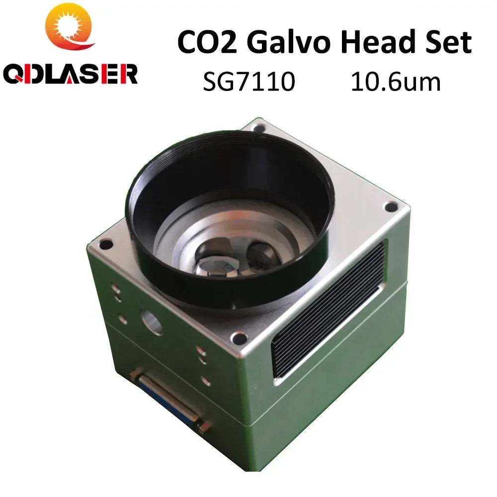QDLASER 10.6um 10600nm CO2 Laser Scanning Galvo Head SG7110 Input Aperture10mm Galvanometer Scanner with Power Supply Set