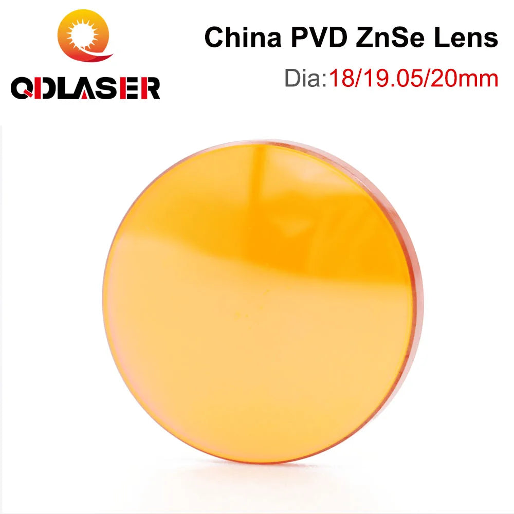 QDLASER CO2 China ZnSe Focus Lens Dia. 12/18/19.05/20mm FL38.1/50.8/63.5/76.2/101.6mm 1.5-4" for Laser Engraving Cutting Machine