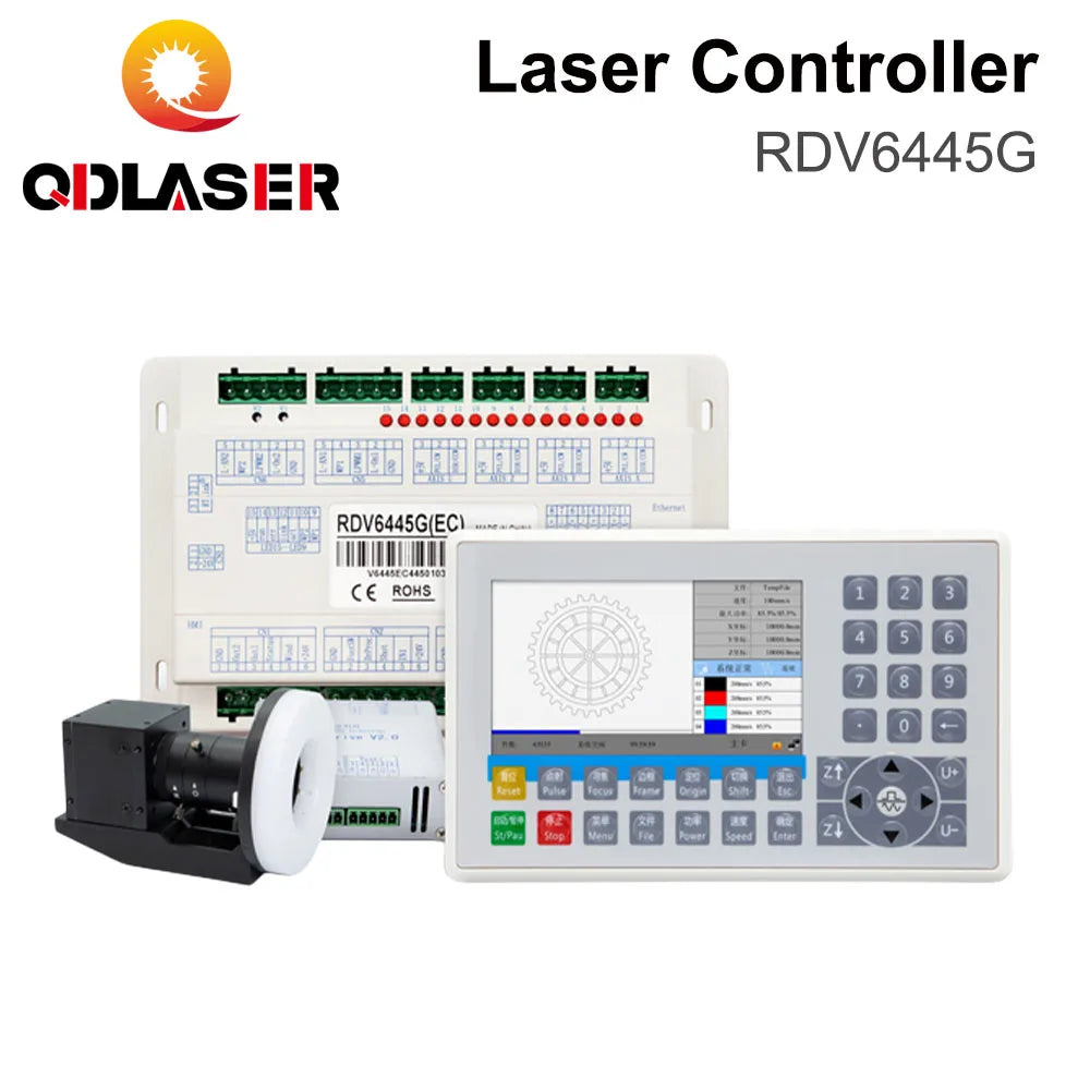 QDLASER Ruida RDV6445G+CCD Camera Co2 laser controller system for Co2 Laser Cutting and Engraving Machine
