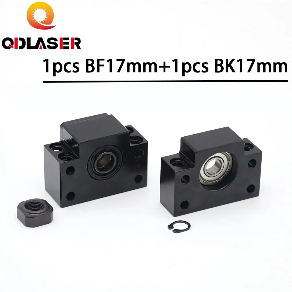 QDLASER BK17 BF17 Ballscrew End Supports Set Fixed Side for Ballscrew Liner Guides Machine CNC Parts holder