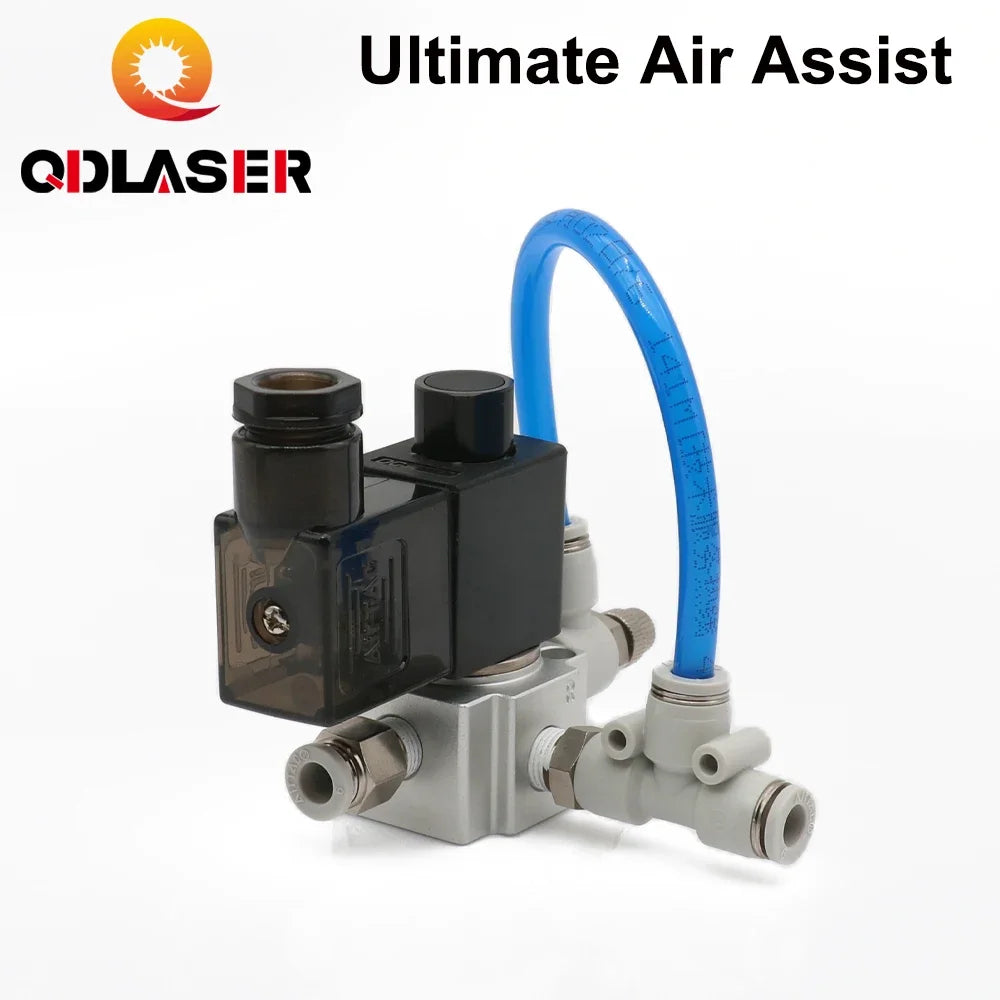 QDLASER Ultimate Air Assiast Set Pneumatic Solenoid Value Relay 6mm For CO2 Laser Cutting And Engraving Machine