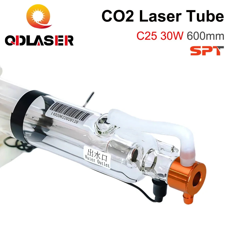 QDLASER SPT C25 30-35W Co2 Laser Tube Length 600mm Diameter 50mm for CO2 Laser Engraving Cutting Machine