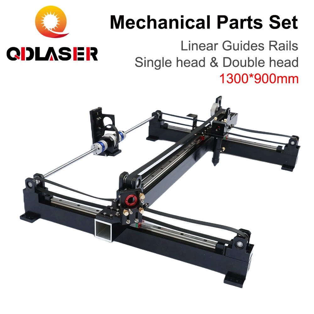 QDLASER Mechanical Linear Guides Rails 1300*900mm Parts Set 1390 Single Double Head Laser Kits Spare Parts DIY CO2 Laser Machine