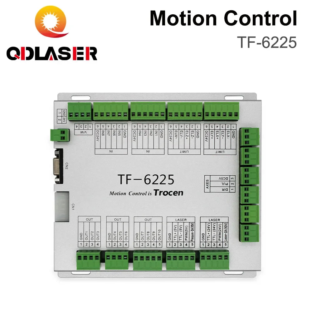 QDLASER Trocen TF-6225 Fiber CO2 Laser Controller Automatic height sensing system + metal non-metal material cutting controller