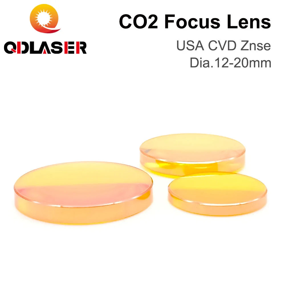 ZnSe Focus Lens USA CVD Lens Dia.12/15/18/20 FL25.4/38.1/50.8/63.5/76.2/101.6/127/160mm for CO2 Laser Engraving Cutting Machine