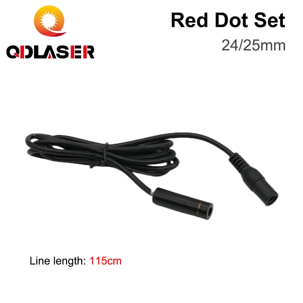 QDLASER Red Dot Set Diode Module Red Dot Device Positioning 24/25mm DC 5V for DIY Co2 Laser Engraving Cutting Head