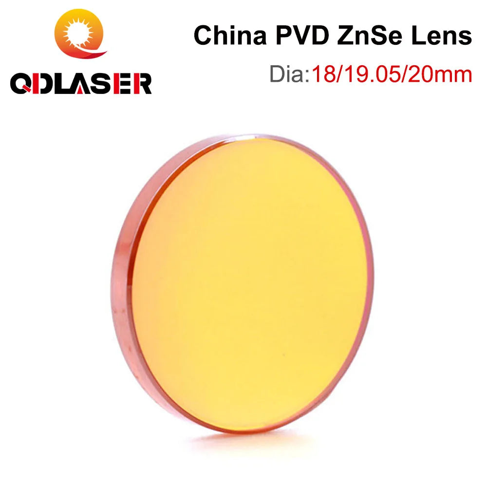 QDLASER CO2 China ZnSe Focus Lens Dia. 12/18/19.05/20mm FL38.1/50.8/63.5/76.2/101.6mm 1.5-4" for Laser Engraving Cutting Machine