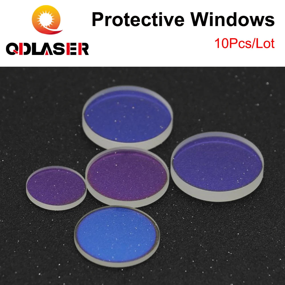 QDLASER Optical Laser Protective WIndows 1064nm Quartz Fused Silica Hot Sale Size 18*2 27.9*4.1 30*5 37*7 for Fiber Cutting Head