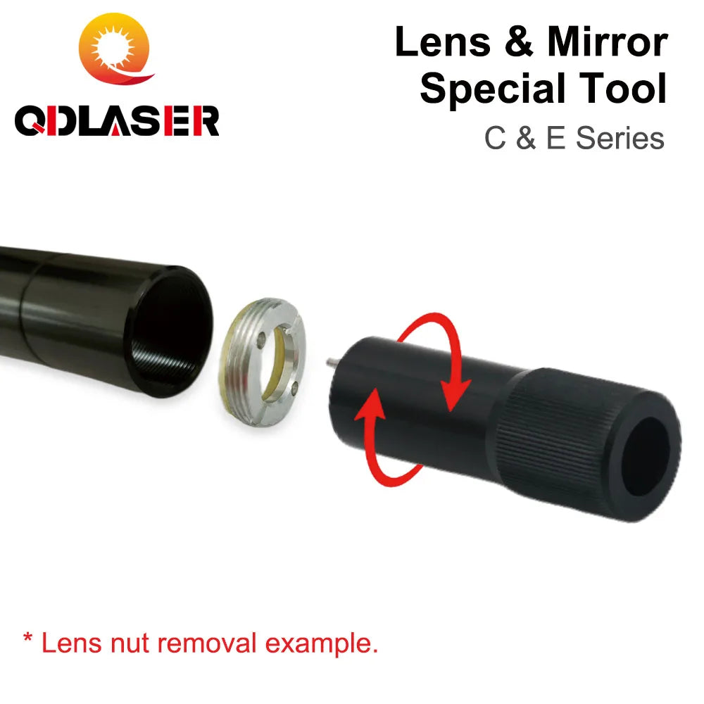 QDLASER CO2 laser lens mirror removal and insertion tool Nut removal tool for C&E series lenses