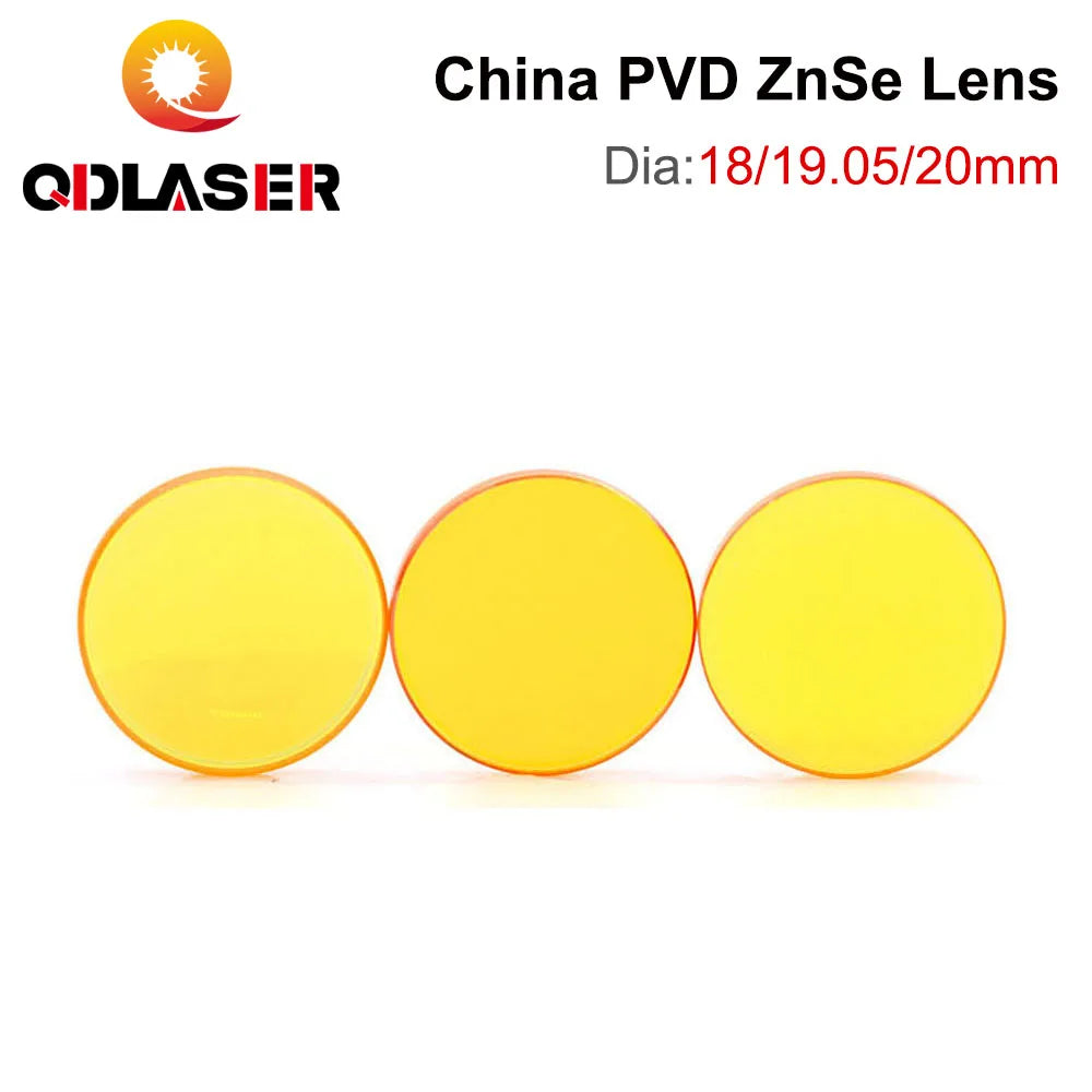 QDLASER CO2 China ZnSe Focus Lens Dia. 12/18/19.05/20mm FL38.1/50.8/63.5/76.2/101.6mm 1.5-4" for Laser Engraving Cutting Machine