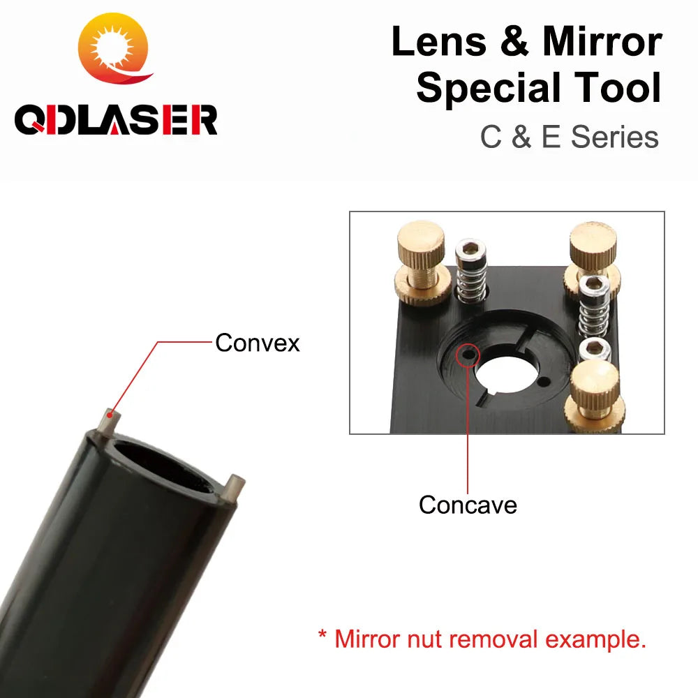 QDLASER CO2 laser lens mirror removal and insertion tool Nut removal tool for C&E series lenses
