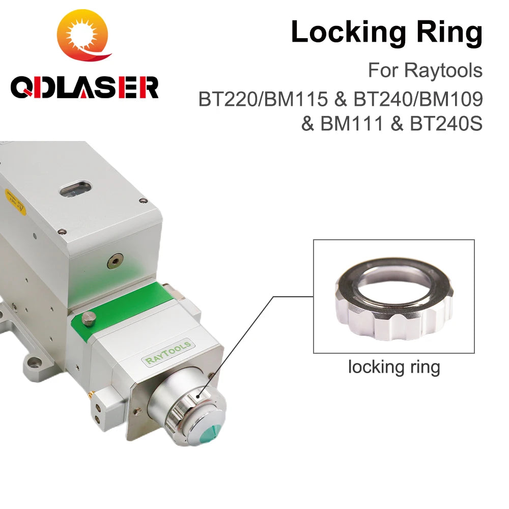 QDLASER Raytools Fiber optic cutting head tight locking ring BT220/BM115 & BT240/BM109 & BM111 & BT240S Nozzle Connection Part