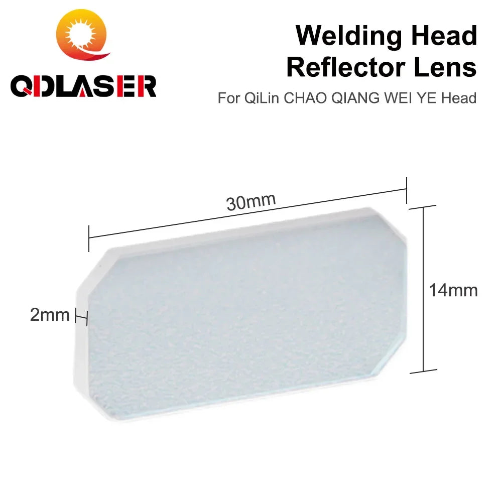 Hand-Held Welding Head Original Reflector Lens 30*14*2mm 22.5*17*2.9mm with Holder for QiLin CHAO QIANG WEI YE Head Fiber Laser
