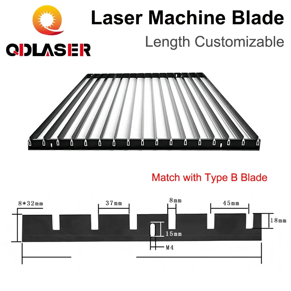QDLASER High quality aluminum blade Tool Workbench surface Knife Strip For CO2 Laser Cutting and Engraving Acrylic Material