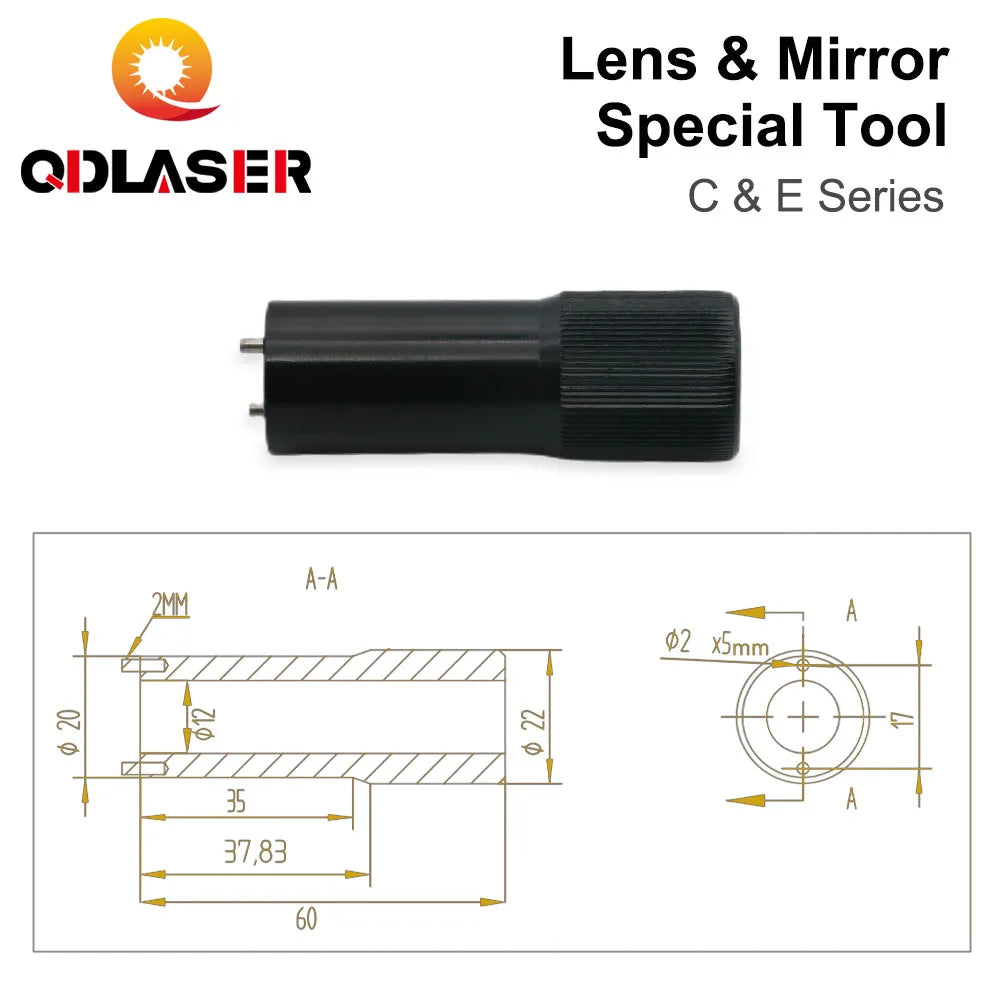 QDLASER CO2 laser lens mirror removal and insertion tool Nut removal tool for C&E series lenses