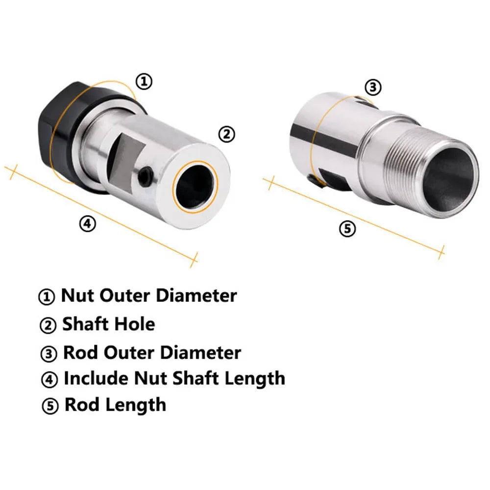 QDLASER ER11 Collet Chuck Holder 5 6 8mm for CNC Milling Boring Grinding Motor Shaft Extension Rod