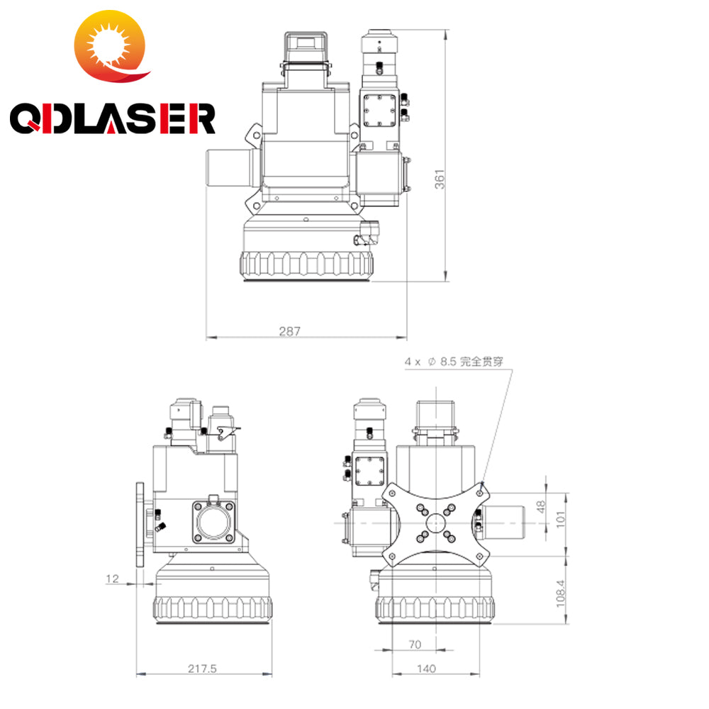 6000W Galvanometer Welding Head For WSX ND65