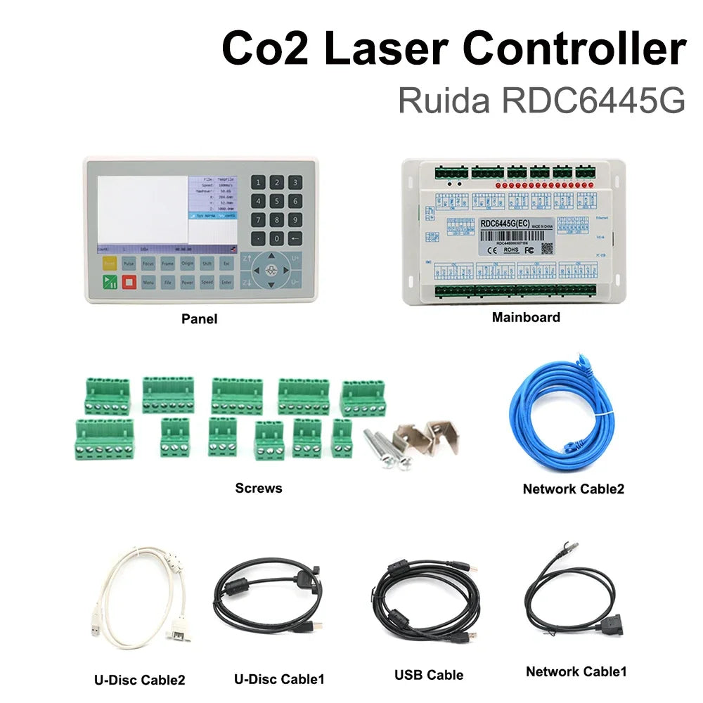 QDLASER Ruida RDC6445 RDC6445G/S Controller for Co2 Laser Engraving Cutting Machine Upgrade RDC6442 RDC6442G Controller Cricut
