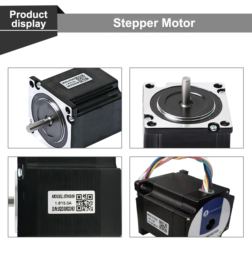 QDLASER Leadshine 57HS09 2 Phase Stepper Motor NEMA23 3.0A 0.9NM Length 55mm Shaft 6.35mm for Co2 Laser Engraving Machine