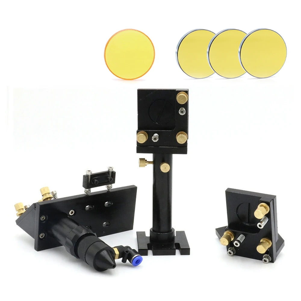 CO2 Laser Head Mirror Mount Set Silicon Reflect Mirror 25mm USA Focus Lens 20mm-50.8mm for Laser Engraving Cutting Machine
