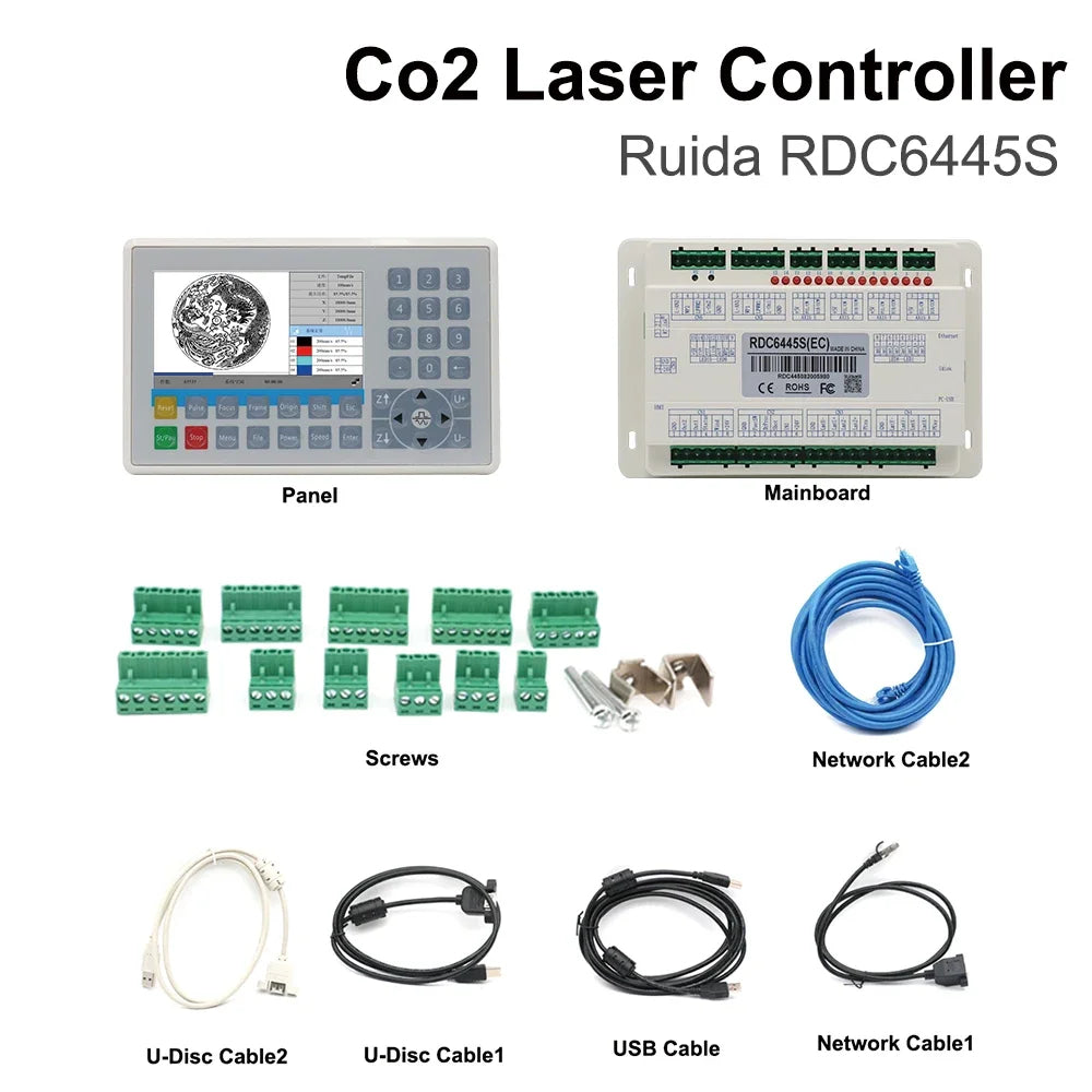 QDLASER Ruida RDC6445 RDC6445G/S Controller for Co2 Laser Engraving Cutting Machine Upgrade RDC6442 RDC6442G Controller Cricut