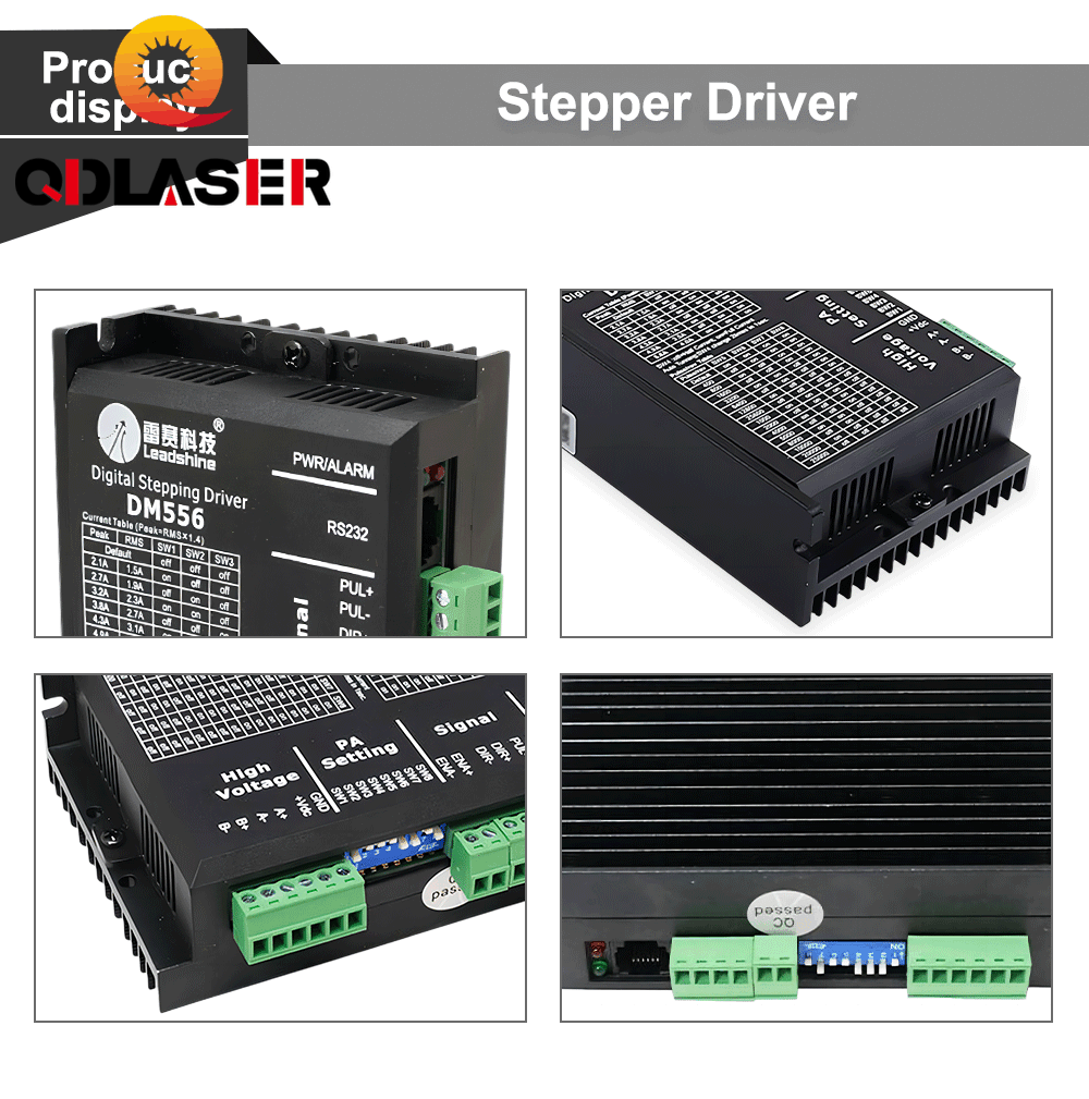 QDLASER Leadshine DM856 2 Phase Stepper Driver 20-80VAC 0.5-5.6A 7-16mA