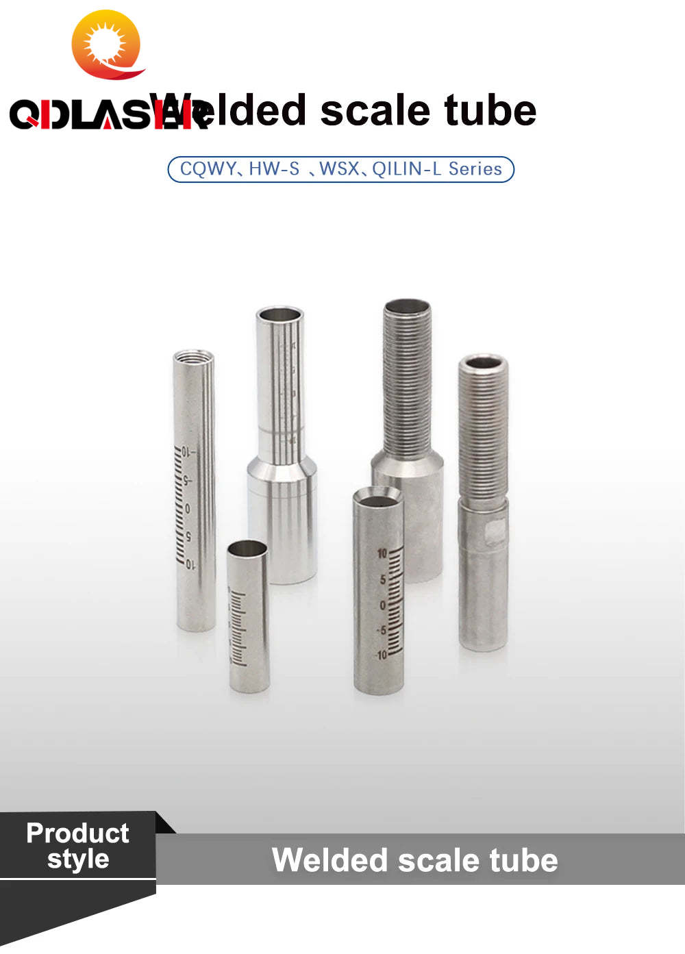 Handheld Laser Welding Nozzle Connector Fixed Scale Tube for WSX CQWY HW QILIN Handheld Welding Head Machine M16 M8 M10 Thread