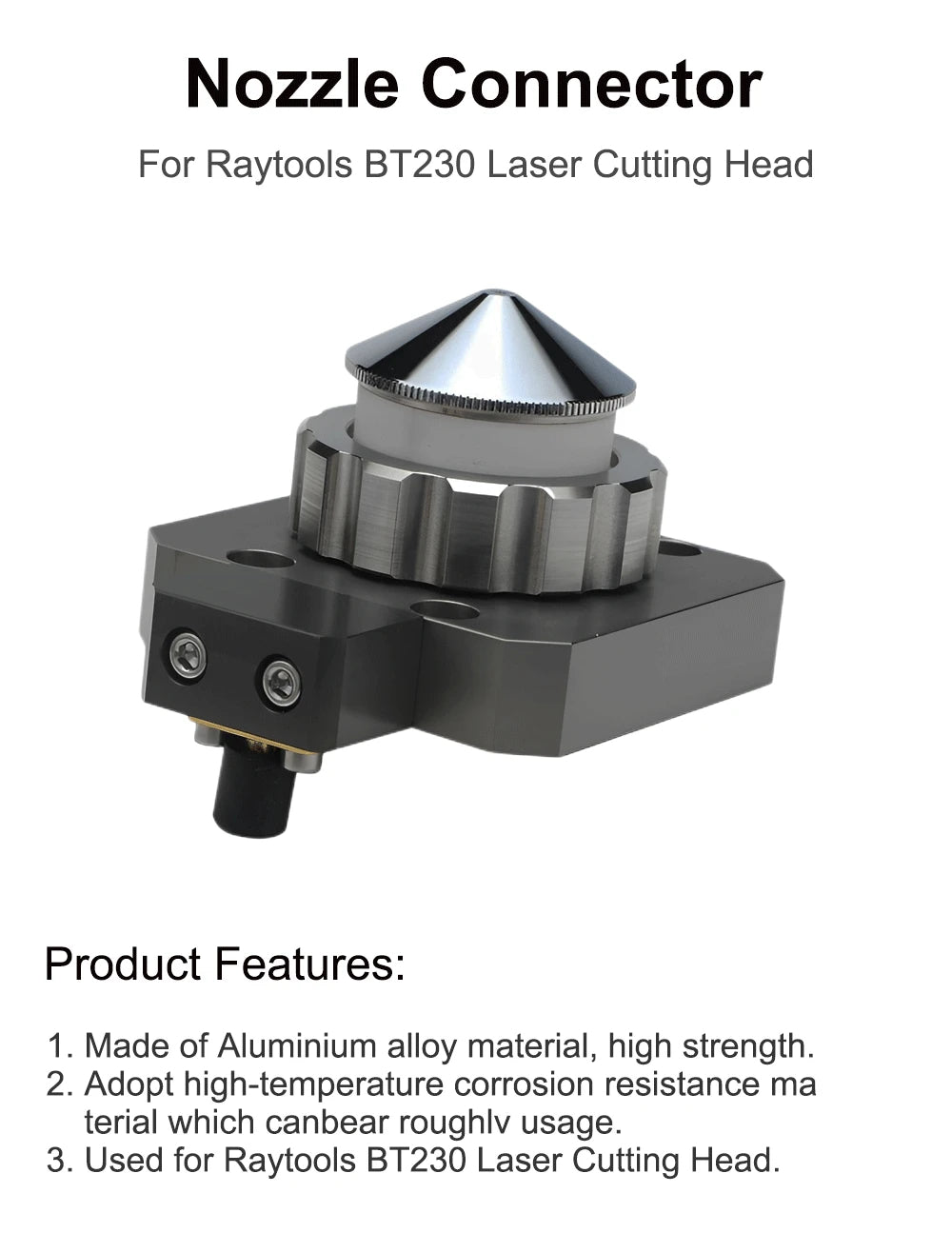 QDLASER Raytools BT230 Laser Head Nozzle Connector Nozzle Holder Connector for BT230-A Fiber Laser Cutting Head