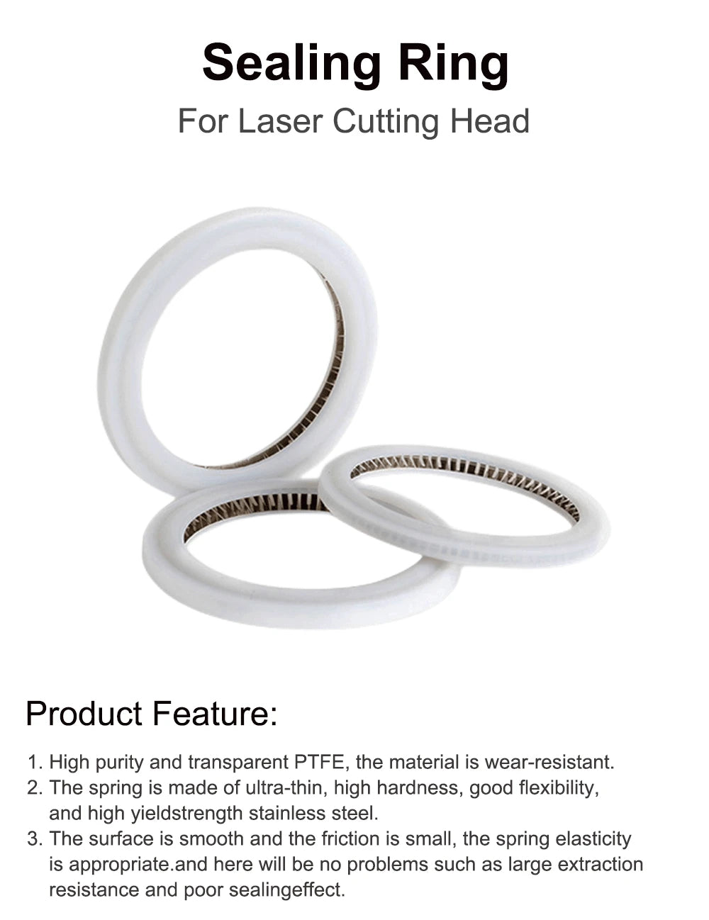 QDLASER Seal ring gasket protection window Yellow / white for Raytools/Precitec/WSX/Bodor Customizable Size for Fiber Laser Head