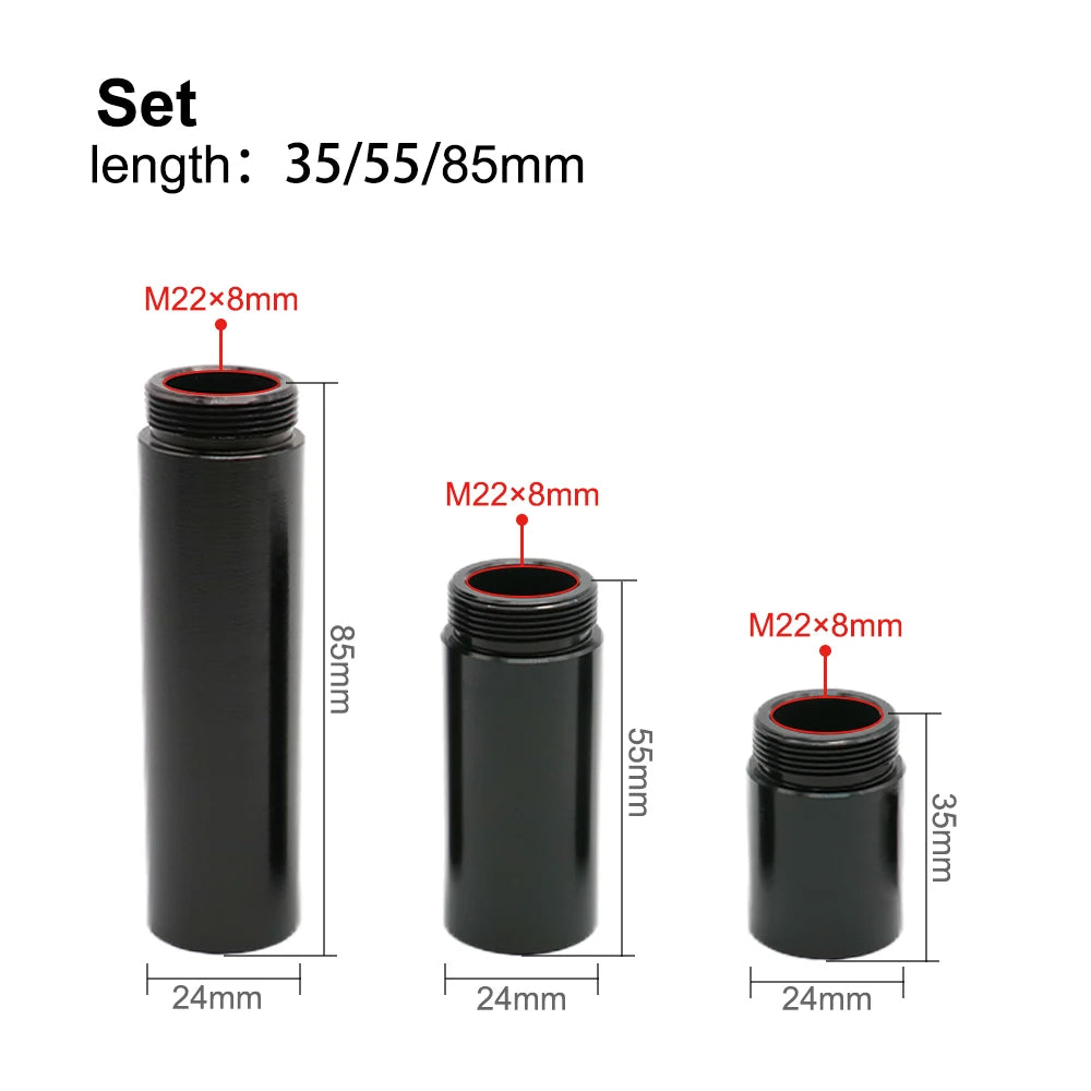 QDLASER CO2 laser head extension tube Extension Ring Suit Laser head O.D.24mm Lens Tube for CO2 Laser Cutting engraving Machine