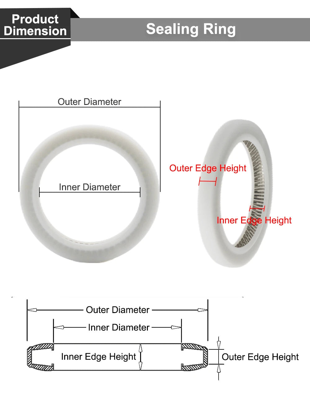 QDLASER Seal ring gasket protection window Yellow / white for Raytools/Precitec/WSX/Bodor Customizable Size for Fiber Laser Head