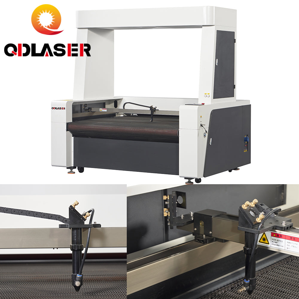 130W 1610F-CCD Co2 Fabric Cutting Machine for Synthetic Leather, Artificial Leather, Cloth and Fur.