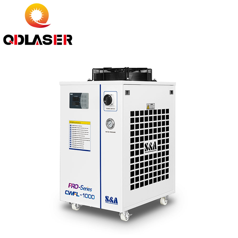 QDLASER CWFL-1000 S&A Industry Air Water Chiller AC 220-240V Voltage for Fiber Laser Engraving Cutting Machine