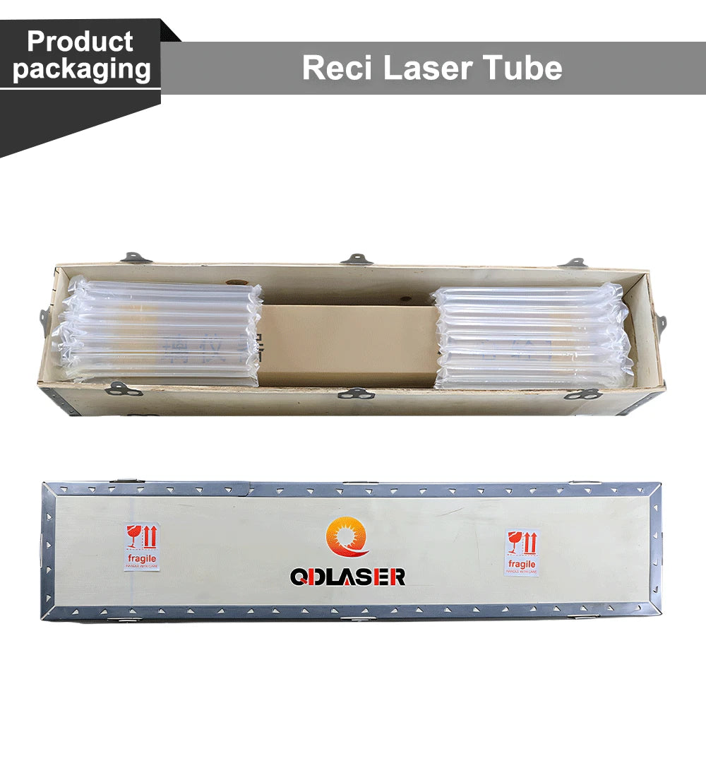 QDLASER Reci W1/T1 75W-90W CO2 Laser Tube Diameter W1 80mm/ T1 65mm for Co2 Laser Engraving and Cutting Machine S1 Z1