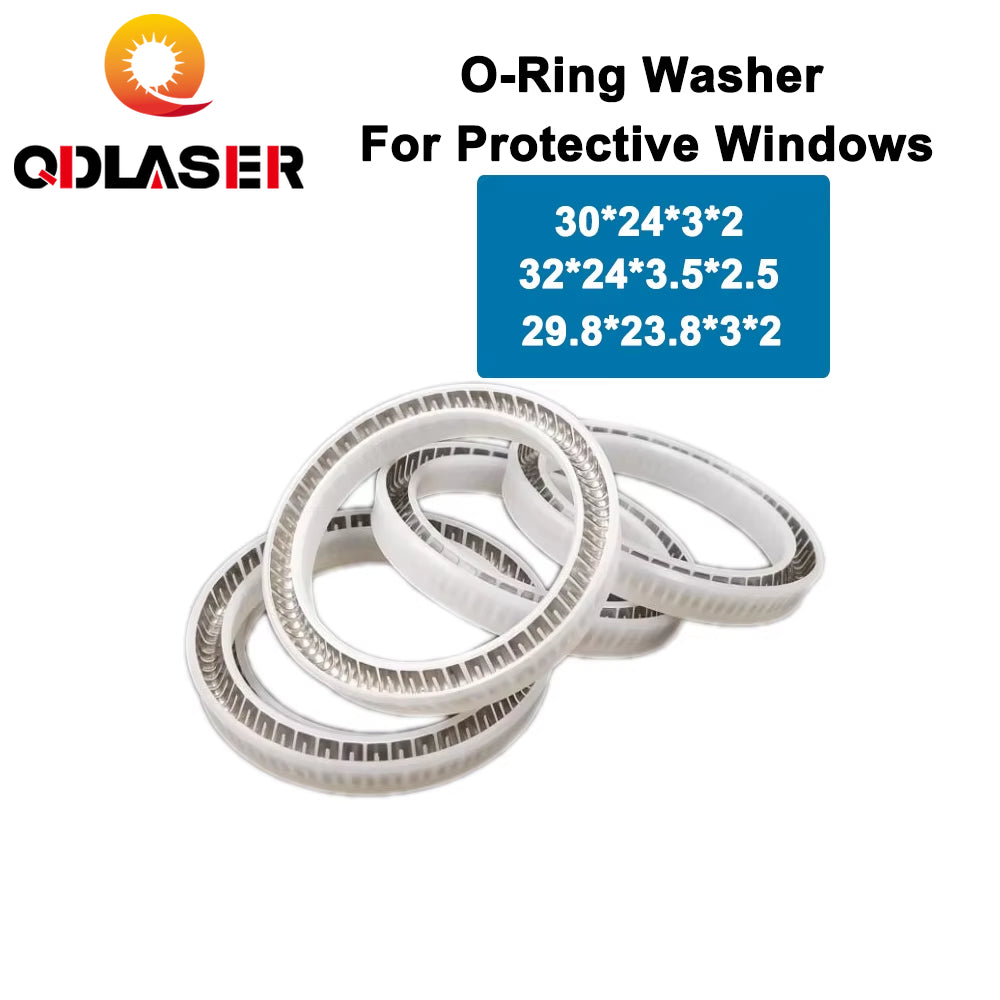 QDLASER O-Ring Washer Protective Windows for Fiber Laser Head 1064nm