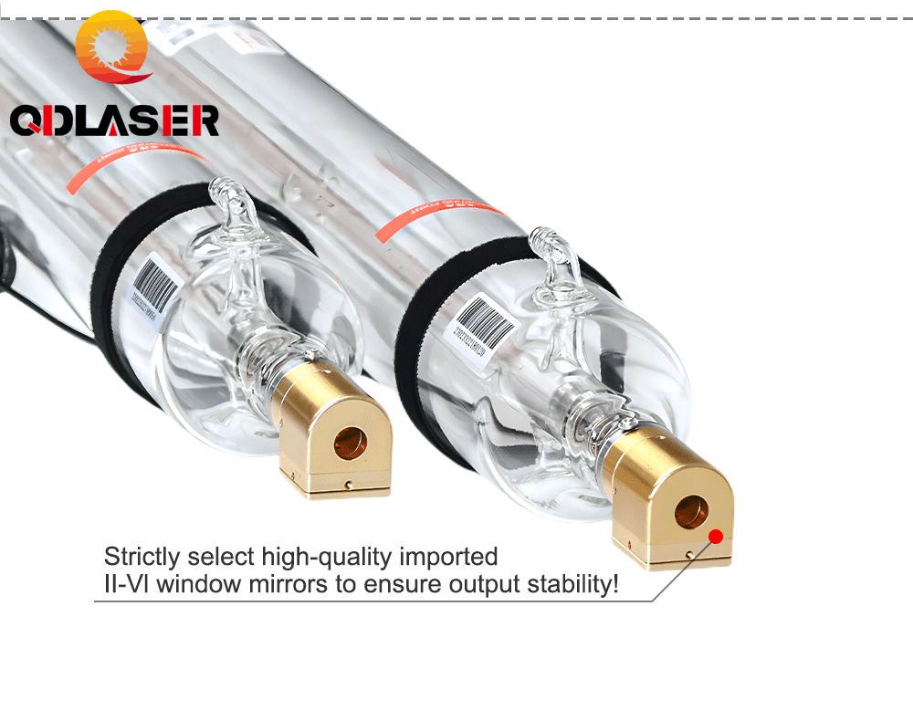 QDLASER SPT TR90 90-100W Co2 Laser Tube Length 1280mm Diameter 80mm for CO2 Laser Engraving And Cutting Machine