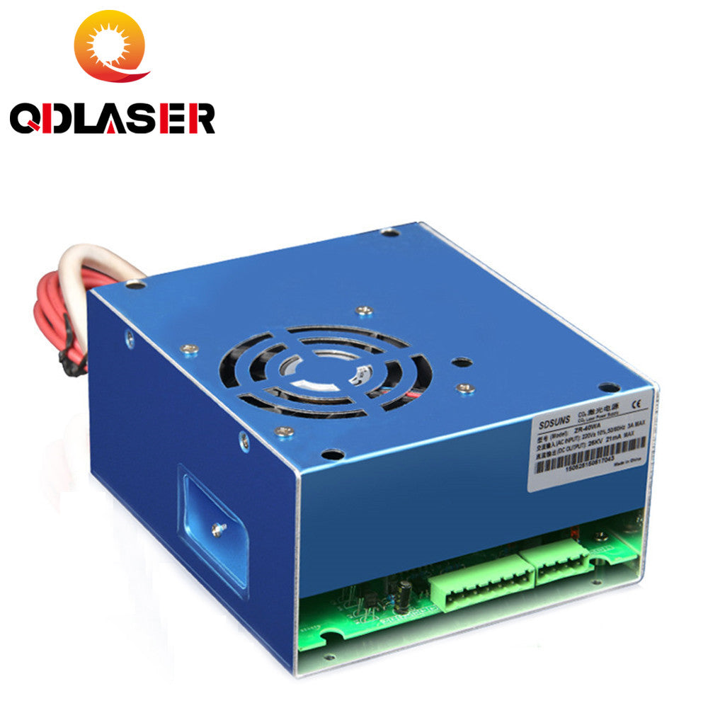 QDLASER ZR-40WA High Quality CO2 Laser Cutting Machine 40W Laser Power Supply