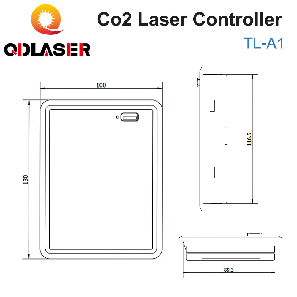 QDLASER Topwisdom TL-A1 CO2 Laser Controller Replaces Ruida Leetro Trocen for CO2 Laser Engraving Machine K40 Laser 3020 6040
