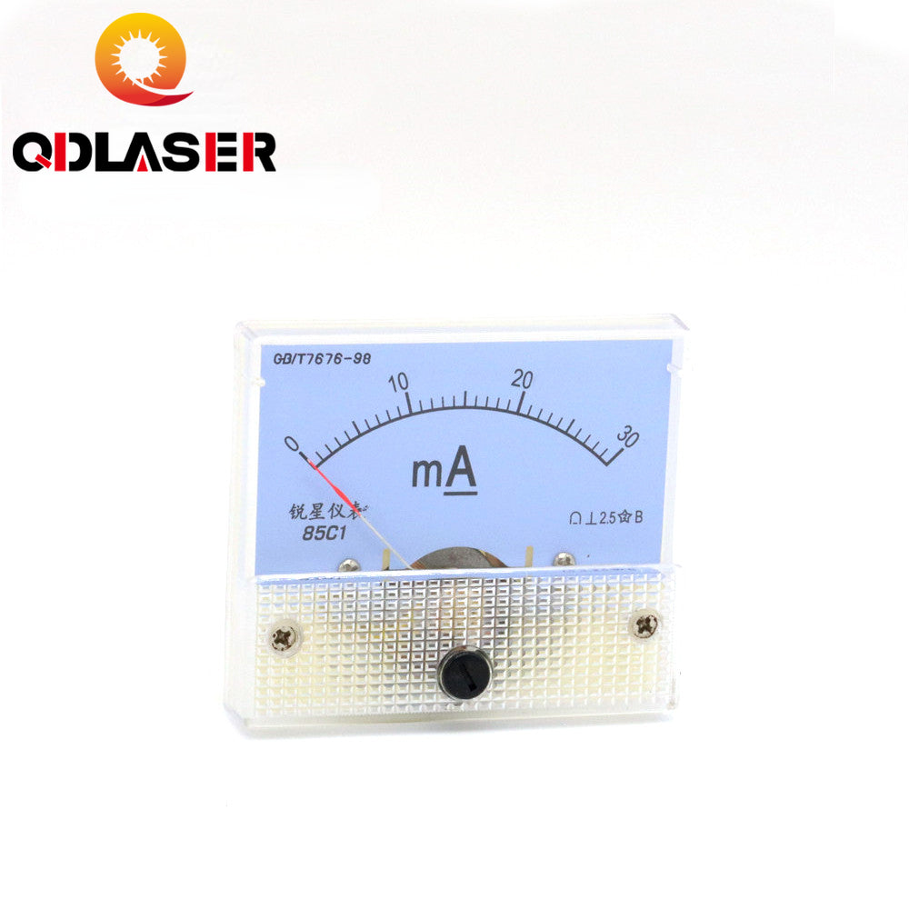 85C1 DC Analog Amperemeter 0-50mA Pointer Current Voltage Meter Gauge AMP Milliammeter Panel for CO2 Laser Tube Power Supply