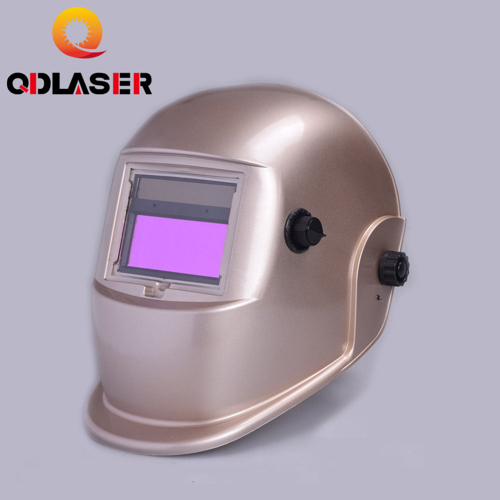 QDLASER 2 Years Warranty Auto Darkening Solar Laser Welding Helmet Mask KM-6000D