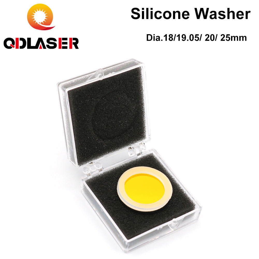 QDLASER Silicone Washer Dia.18/19.05/20/25mm for CO2 Laser Focusing Lens Mirrors the Silicone Ring 5 Pcs