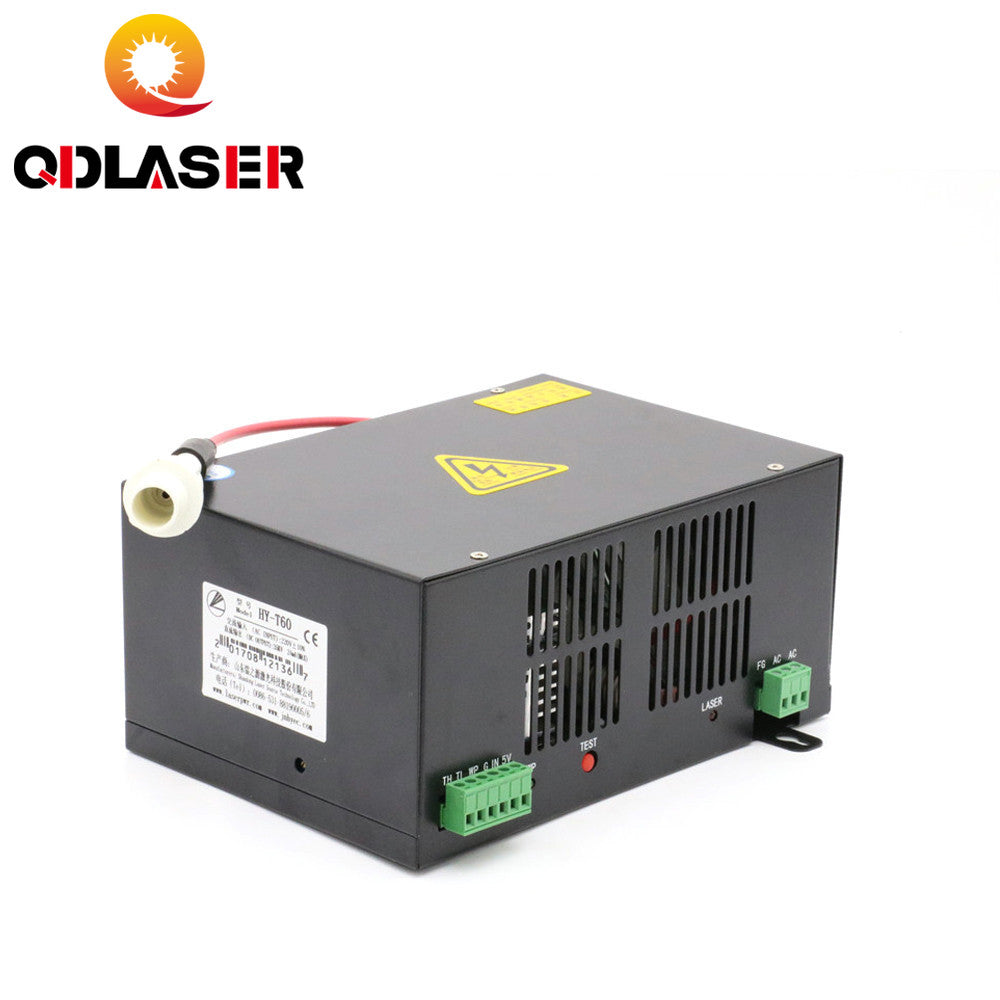 QDLASER 60W CO2 Laser Power Supply for CO2 Laser Engraving Cutting Machine HY-T60 T / W Plus Series with Long Warranty