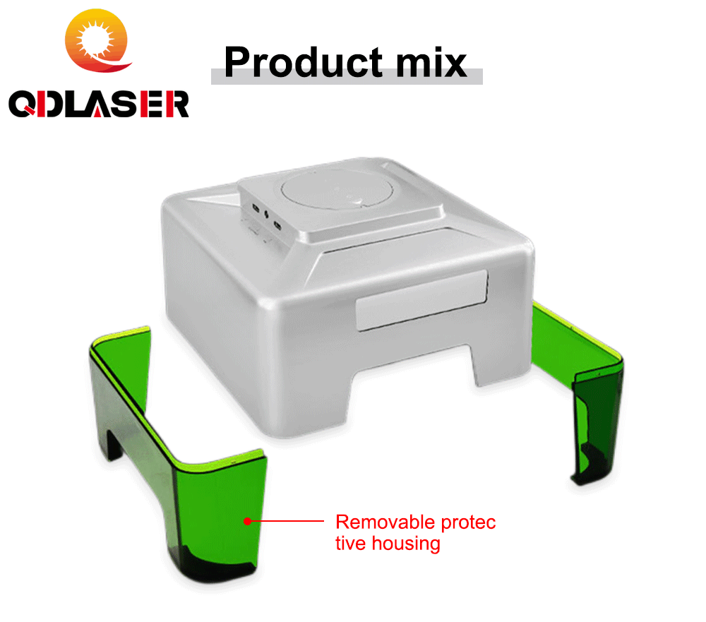 QDLASER MINI Laser Engraver 5000mw Fast Mini Logo Mark Printer CNC DIY Laser Engraving Machine Cutter Woodworking Wood Plastic