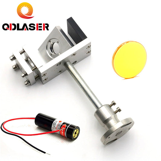 QDLASER Whole Set 20mm Co2 Laser Beam Combiner with Mount and Laser Pointer for Laser Engraving Cutting