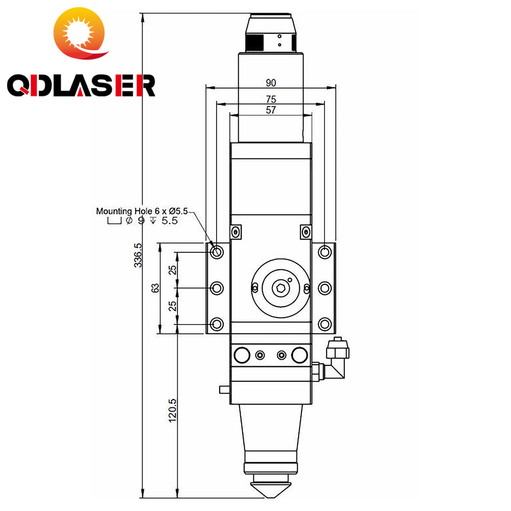 Manual Fiber Laser Cutting Head MC100-QBH for Fiber Laser Cutting Machine